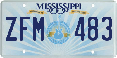 MS license plate ZFM483