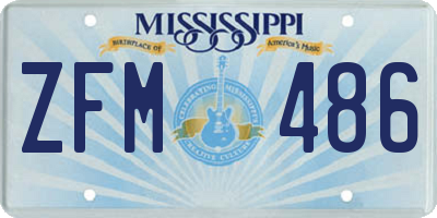 MS license plate ZFM486