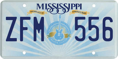 MS license plate ZFM556