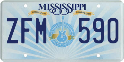 MS license plate ZFM590