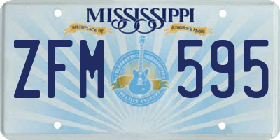 MS license plate ZFM595