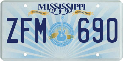 MS license plate ZFM690