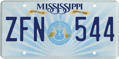 MS license plate ZFN544