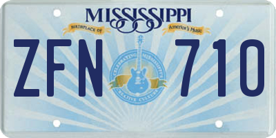 MS license plate ZFN710