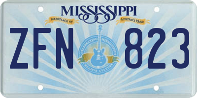 MS license plate ZFN823