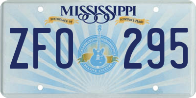 MS license plate ZFO295