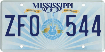 MS license plate ZFO544