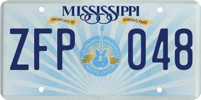 MS license plate ZFP048