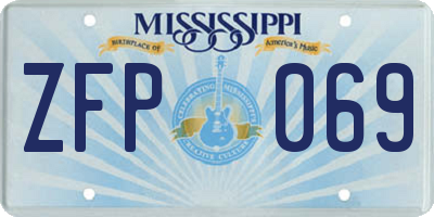 MS license plate ZFP069