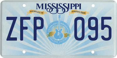 MS license plate ZFP095