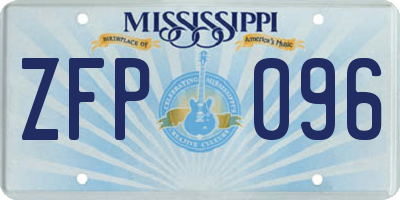 MS license plate ZFP096