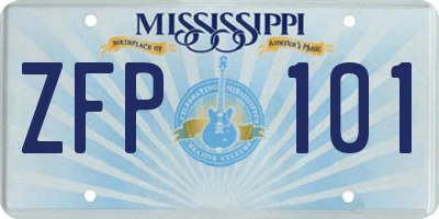 MS license plate ZFP101