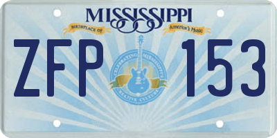 MS license plate ZFP153