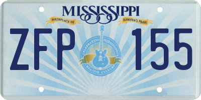 MS license plate ZFP155
