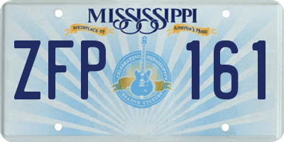 MS license plate ZFP161