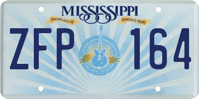 MS license plate ZFP164