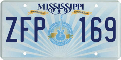 MS license plate ZFP169