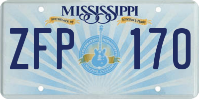 MS license plate ZFP170