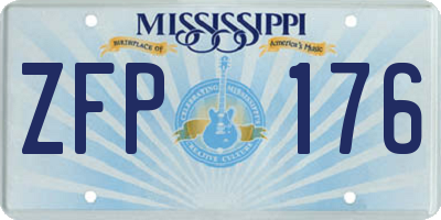 MS license plate ZFP176