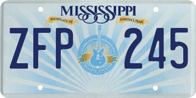 MS license plate ZFP245