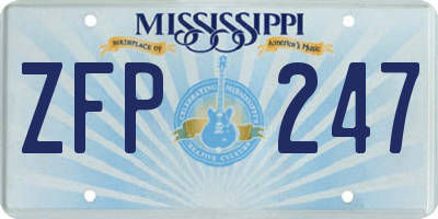 MS license plate ZFP247