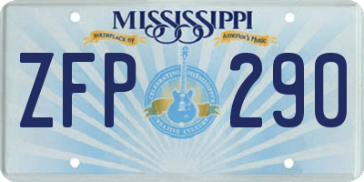 MS license plate ZFP290