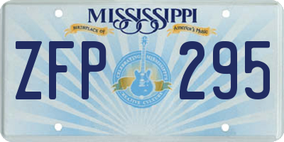 MS license plate ZFP295