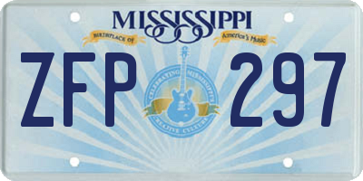MS license plate ZFP297