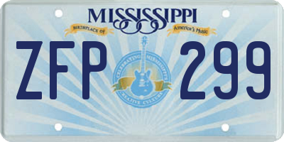 MS license plate ZFP299