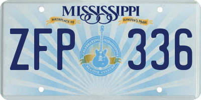 MS license plate ZFP336