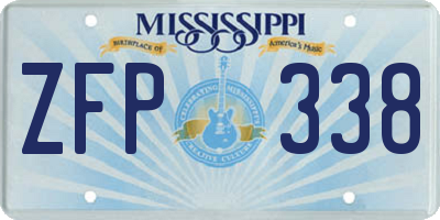MS license plate ZFP338