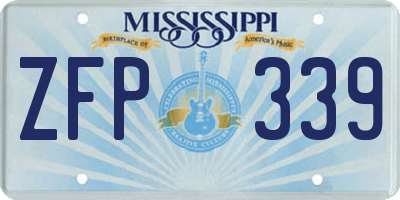 MS license plate ZFP339