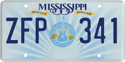 MS license plate ZFP341