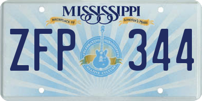 MS license plate ZFP344