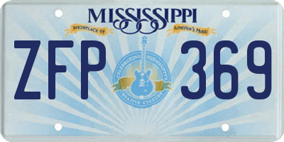 MS license plate ZFP369