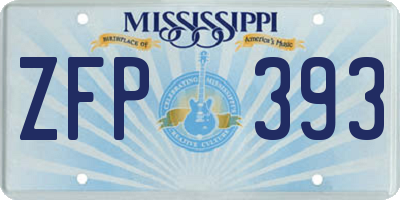 MS license plate ZFP393