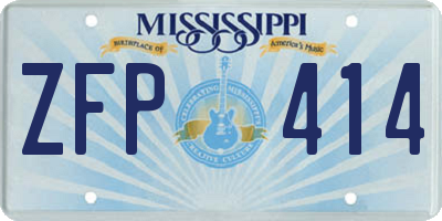 MS license plate ZFP414