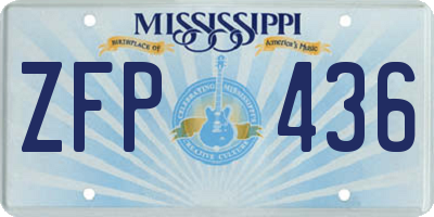 MS license plate ZFP436