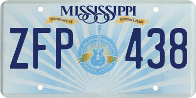 MS license plate ZFP438