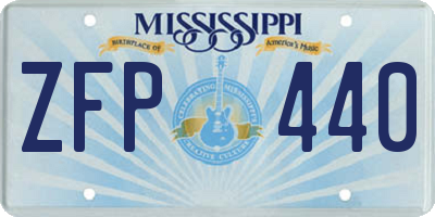 MS license plate ZFP440