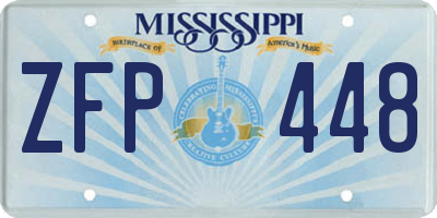 MS license plate ZFP448