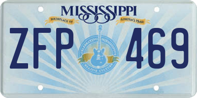 MS license plate ZFP469