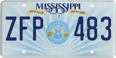 MS license plate ZFP483