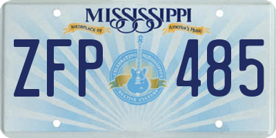 MS license plate ZFP485
