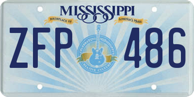MS license plate ZFP486
