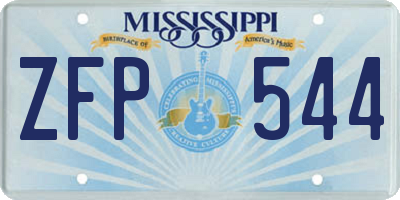 MS license plate ZFP544
