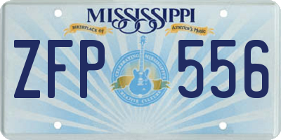 MS license plate ZFP556