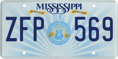 MS license plate ZFP569