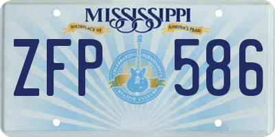 MS license plate ZFP586