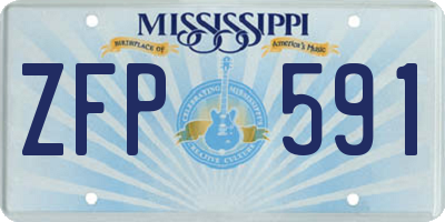 MS license plate ZFP591